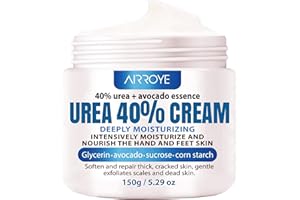 AirroYE Urea 40% Foot Cream,Foot Cream for Cracked Heels and Dry Skin,Natural Moisturizes Nourishes for Dry and Rough Skin. 5.29OZ