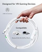 INIU 16ft VR Link Cable with Charging USB 3.0 Meta Quest 3/2 Pro view 3