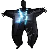 Morphsuits Black Light-Up Inflatable Megamorph Blow Up Costume - One Size fits Most
