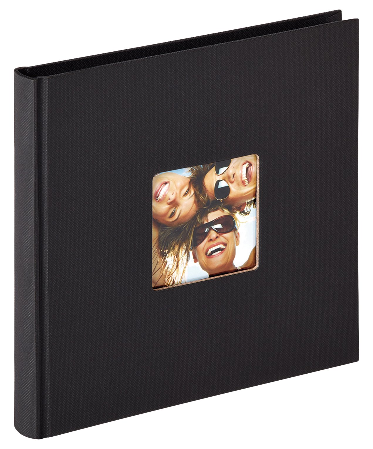 walther Design Photo Album Black 18 x 18 cm with Cover Cut-Out, Fun FA-199-B — image 1