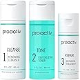 Proactiv 3 Step Acne Treatment - Benzoyl Peroxide Face Wash, Repairing Acne Spot Treatment for Face and Body, Exfoliating Toner - 30 Day Complete Acne Skin Care Kit