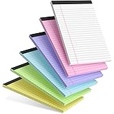 AILZFEI 6pcs Small Note Pads 5x8 Notebook Colored Legal Pads Paper College Ruled Notepad Writing Pads 5 x 8 Perforated Narrow Ruled Pads of Paper (Multicolor)