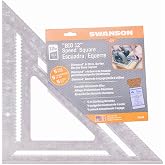 Swanson Tool Co., Inc Swanson T0108 Big 12 Speed Square Layout Tool with Blue Book, Plain gradations, 12-Inch