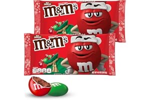 TABOOM MM'S Milk Chocolate Red & Green Christmas Candy Bulk Assortment for Holidays - Melt in Your Mouth Christmas Milk Chocolate Candies for Snacking and Sharing with Friends, 10 Oz Resealable Bag - 2 Pack