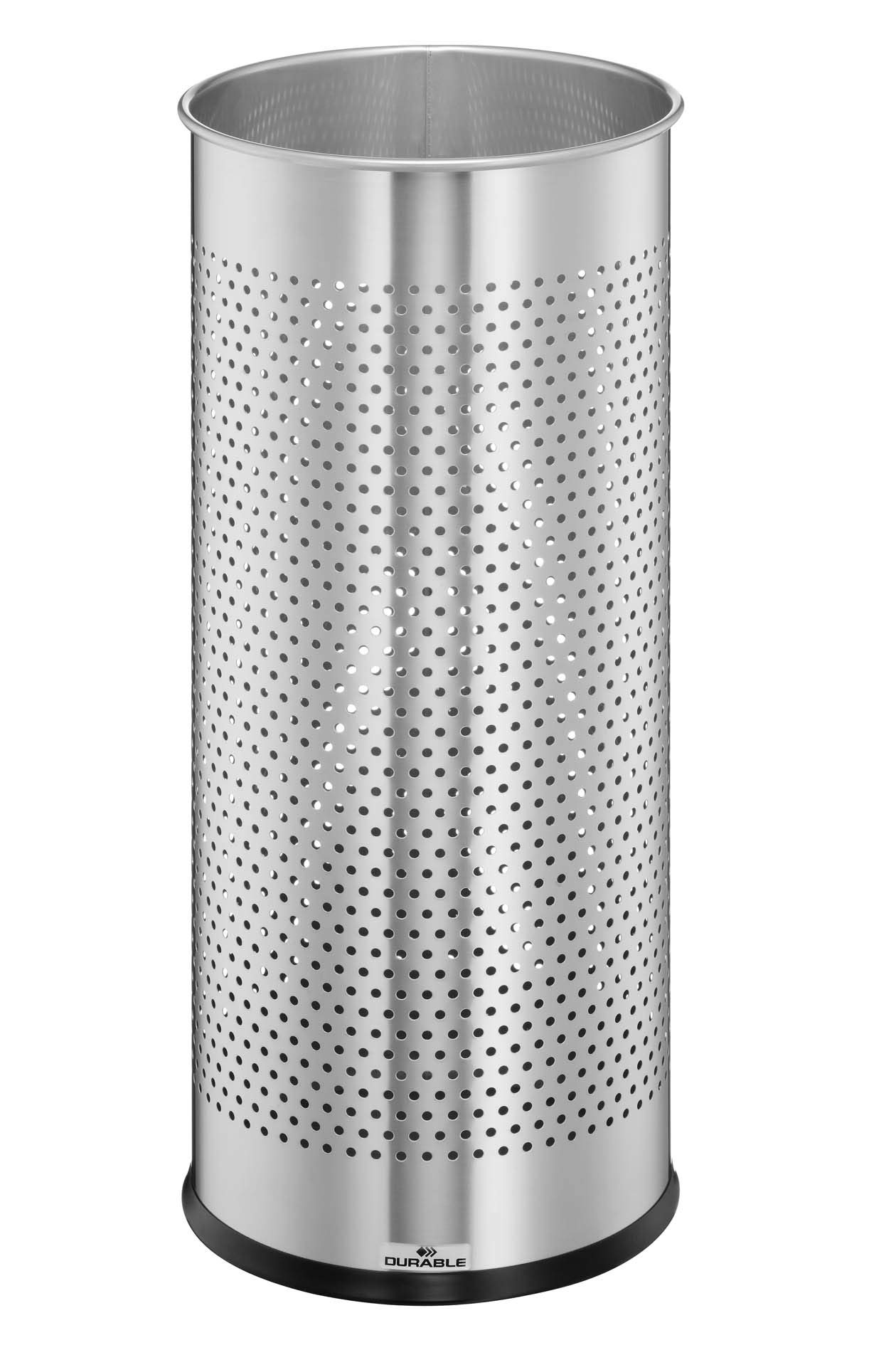 Durable 28.5 Litre Stainless Steel Round Umbrella Stand - Silver
