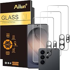 Ailun Screen Protector + Camera Lens Protector for Galaxy S26 Ultra | 3+2 Pack, 6.9 Inch, Tempered Glass, Fingerprint Unlock,