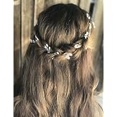 Chargances Women Headband Bridal Hair Vine Pearl Hair Band Bohemia Hairpiece for Weeding Prom Festival Wedding Hair Accessories Bridesmaids Headpiece Flower Girl Hair Jewelry (gold)