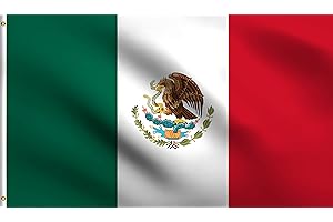DMSE WHOLESALE DMSE Mexico Mexican MX Pride Flag 2X3 Ft Foot 100% Polyester 100D Flag UV Resistant