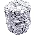 TINVHY 3/8 Inch x 200 Feet 4800Lbs Double Braid Polyester Rope Breaking ...
