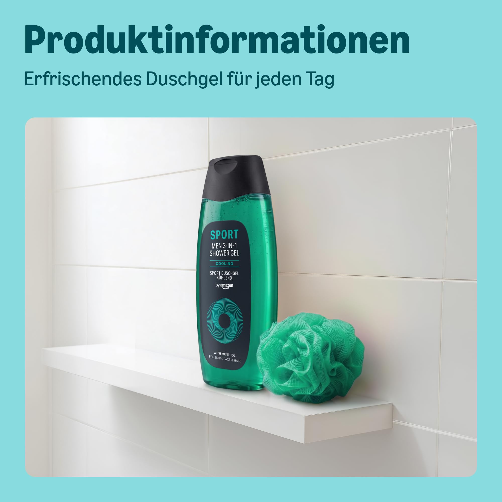 by Amazon Sport 3in1 Duschgel, für Herren, 2 x 500 ml 2