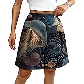 domirica Cute Shorts for Women Summer Trendy Soft and Comfy Pleated Loose Shorts for Women Lightweight Button Wide Leg Pants