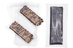 ROSPAKTEK 200Pack 3x6Inches Granola Bar Bags Rice KrispiesTtreats Individually Wrapped Cakesicle Packaging Bags Cellophane Packaging for Cereal Bar Cookies Macaron Soap Chocolate Truffle Energy Bar
