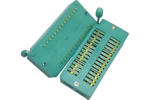 YEGAFE 2Pcs 28Pin Wide 2.54mm ZIF Zip IC Test DIP Board Socket Universal Gold Plated feet