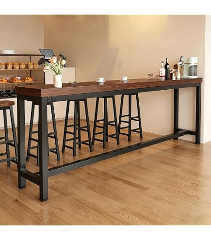 Amazon.com: CraftThink Rectangular Bar Table, High Top Dining