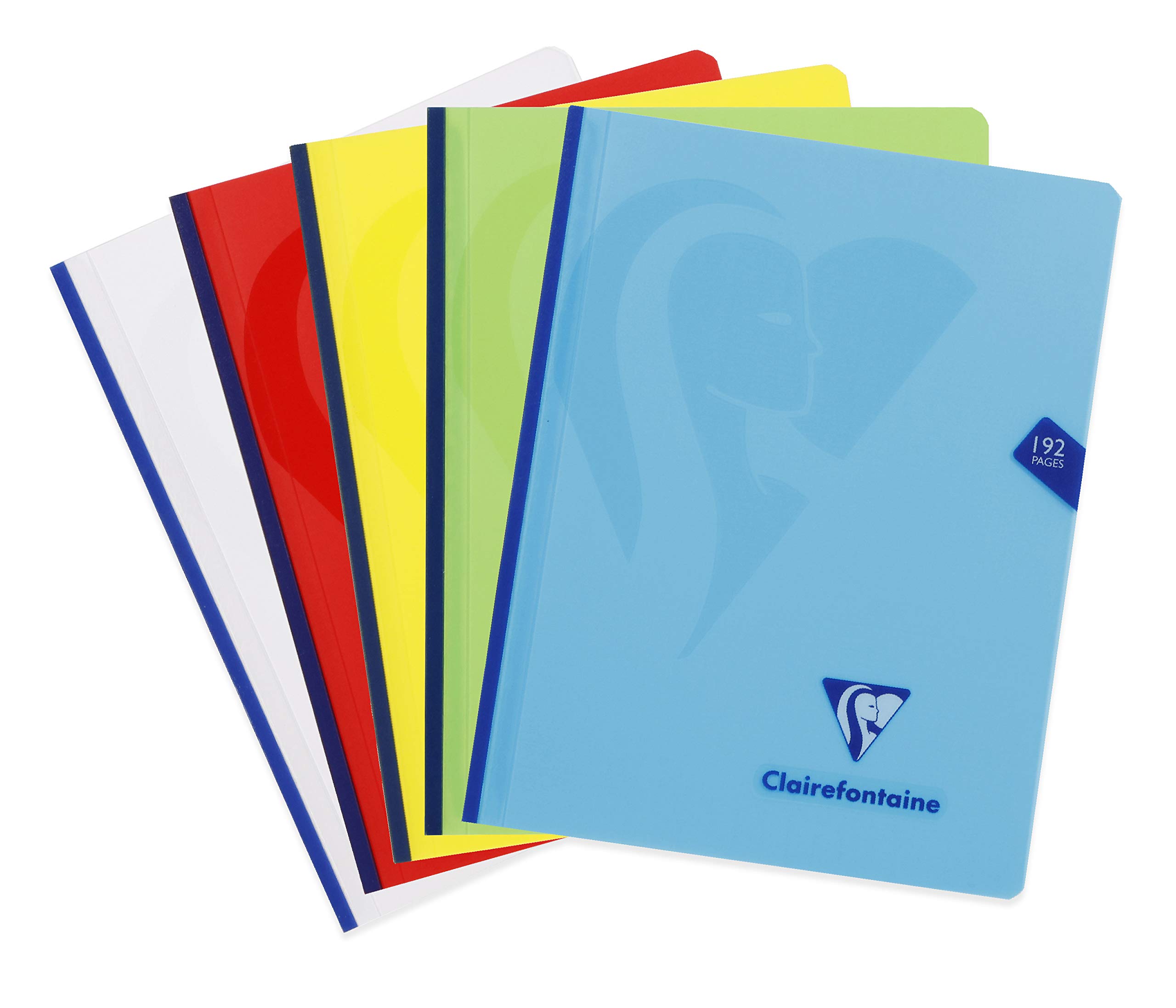 Clairefontaine 309741C - One Mimesys Thread Stitched Notebook - Size: 17x22 cm - 192 Seyes Ruled Pages - Paper White 90 g - Polypro Cover - Random Colour