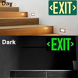 3Pack Photoluminescent Exit Sign Green - 14.25"x