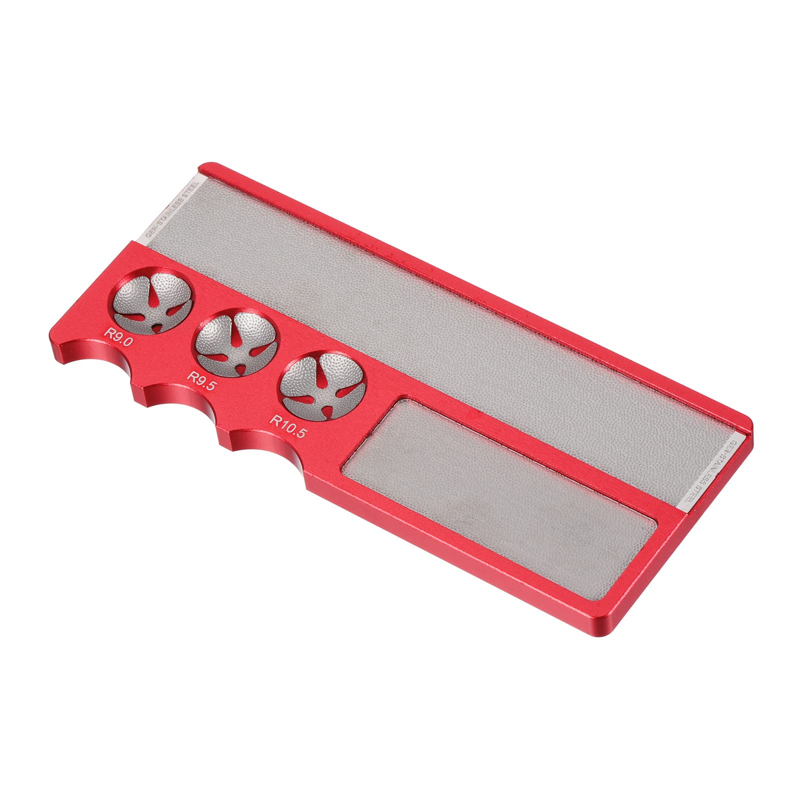 PATIKIL 4-in-1 Billiard Pool Cue Tip Shaper, Aluminum Multifunction Cue Stick Tip Burnisher Repair Tool Accessory for Snooker, Red