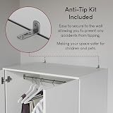 Vida Designs Riano Wardrobe 2 Door 2 Drawer White 170H x 76W x 53D view 5
