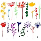 17 Pieces Wildflower Metal Cutting Dies 3D Flower Dies Flower Shape Embossing Scrapbooking Cuts Stencil Leaves Embossing Stencil for DIY Scrapbooking Card Making(Classic Style)