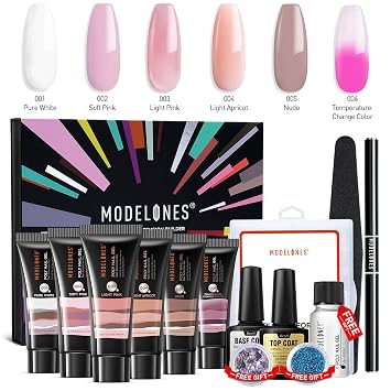 Amazon Com Modelones Poly Nail Gel Kit Enhancement Builder