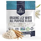 Great River Milling Lily White Organic All-Purpose Flour | Unbleached & Unbromated | Non-GMO, Kosher | Ideal for Bread, Cookies, Cakes, Pizza Dough & Everyday Baking | 2 Lb