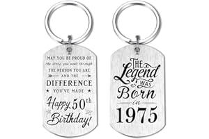 Yobent Birthday Gifts for Men Women Him, Happy Birthday Personalized Keychain, Men Gifts for Birthday Unique