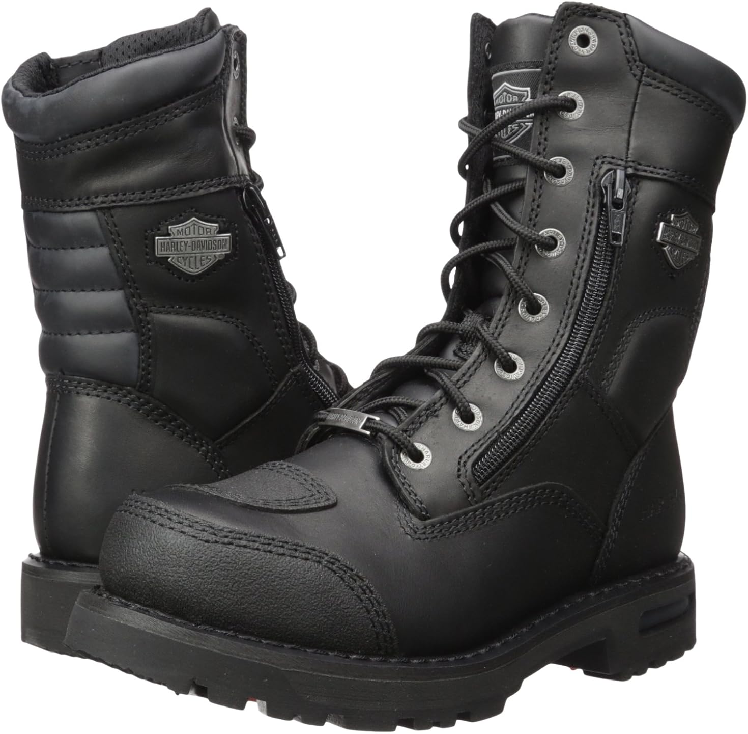 Harley-Davidson Men's Riddick 8-Inch Lace-UP Black Motorcycle Boots D98308: Harley-Davidson: Shoes