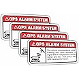 (4 Pcs) GPS Alarm System Warning Sticker Set Vinyl Decal Anti Theft Car Motorcycle Vehicle Security Sign