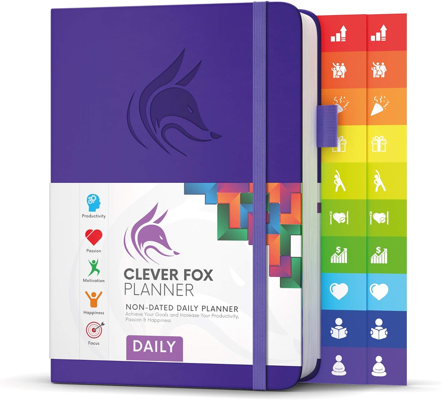 Clever Fox Planner Daily, 6-Month Undated Planner with Hourly Schedule, To-Do List & Time Management