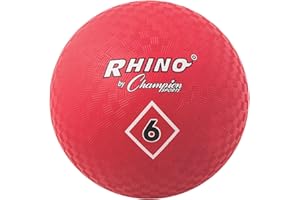 Champion Sports Playground Ball, 6", Red