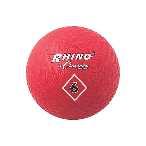 Champion Sports Playground Ball, 6", Red