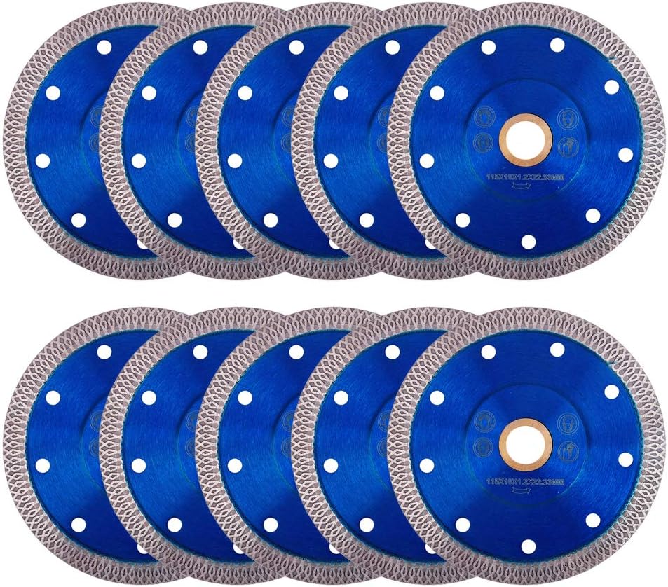 GoYonder 4.5 Inch Super Thin Diamond Saw Blade for Cutting Porcelain Tiles,Granite Marble Ceramics (Blue-4.5"-10pcs) - Image 3