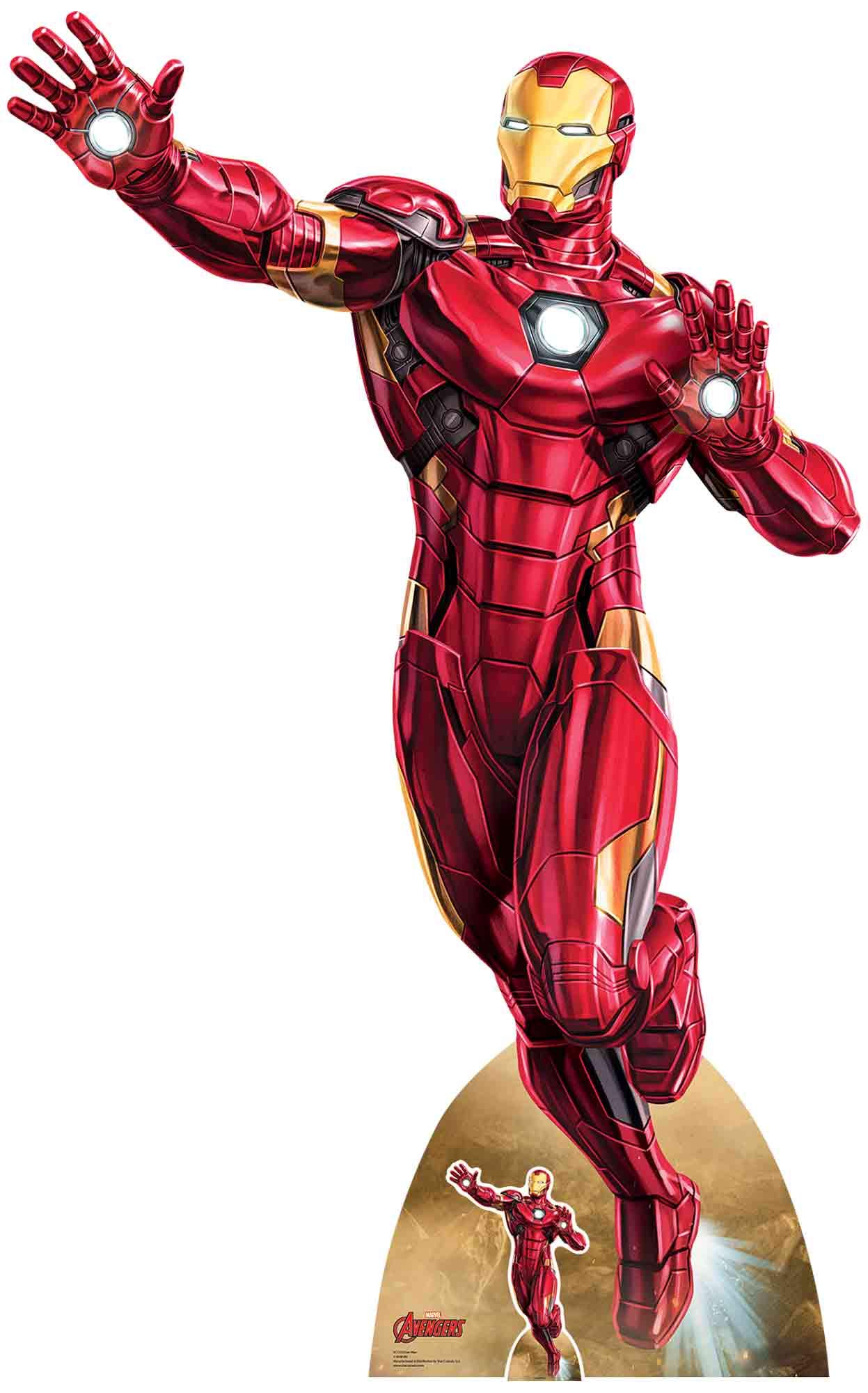Star Cutouts SC1532 Tony Stark Iron Man Lifesize Cardboard Cut Out With Mini - Perfect for Marvel Fans, Parties, and Events