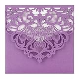 FOMTOR Laser Cut Invitations 50 Pack Laser Cut