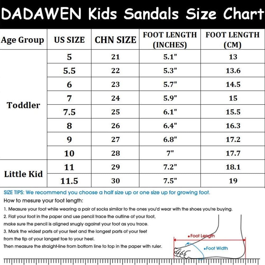  | DADAWEN Boy's Girl's Lightweight Breathable Sneakers Strap Athletic Running Shoes | Running