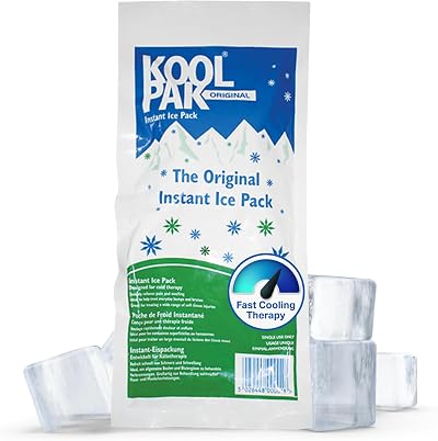 Koolpak 20 x Instant Ice Packs 12x29cm - Quick Activation, Single Use, 40 Min