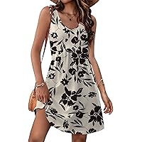 XIEERDUO Summer Dresses for Women 2026 Casual Classy Dress V Neck Swimsuit Coverups Fashion Clothing