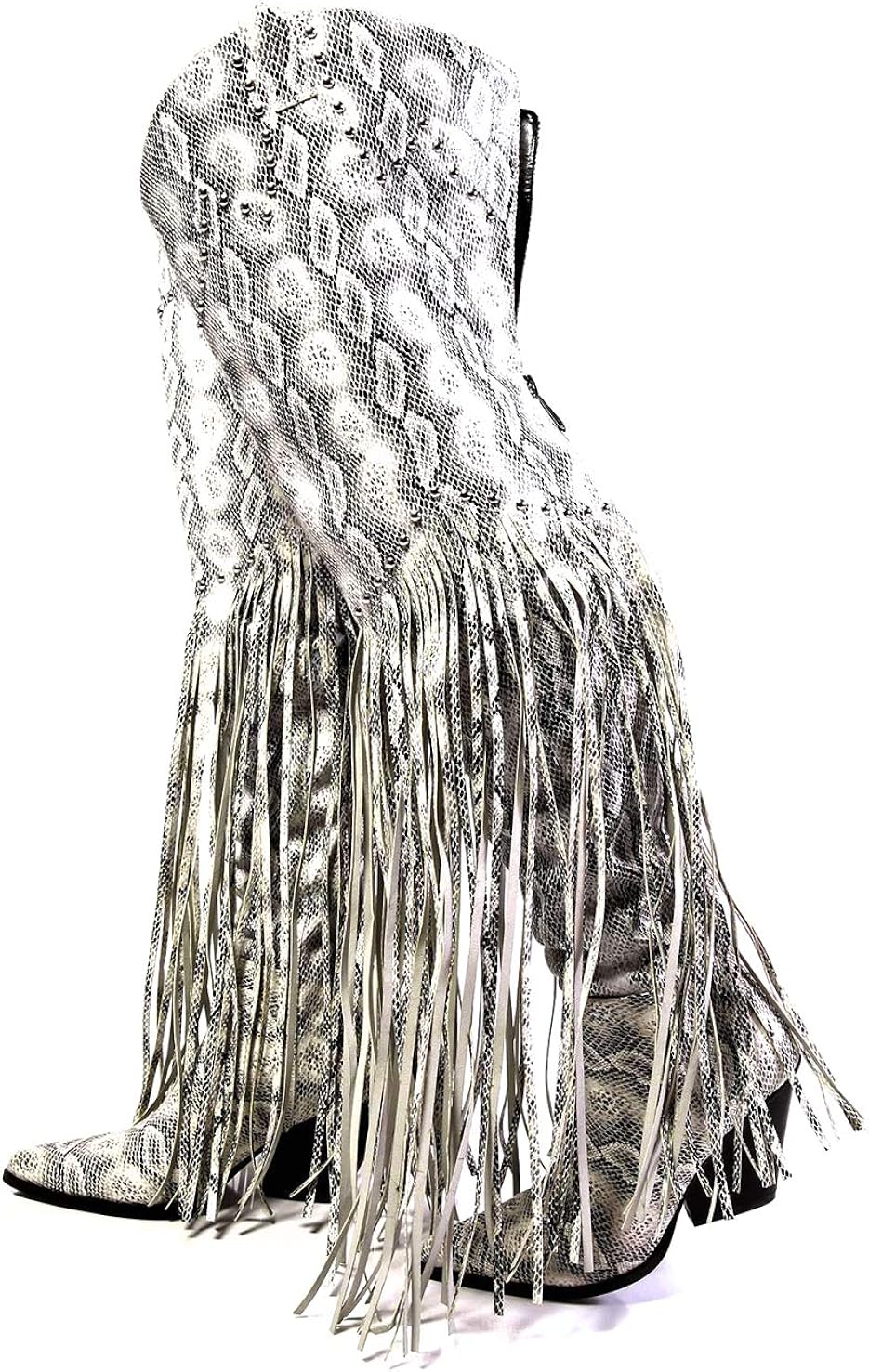 over the knee cowboy boots with fringe