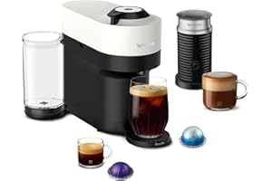 Nespresso Vertuo Pop+ Coffee and Espresso Maker by Breville with Milk Frother, Coconut White
