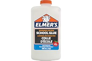 Elmer's Liquid School Glue, Clear Glue, Washable, Great for Making Slime, 946-mL
