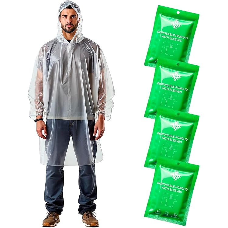 Generic Lot De 2 Ponchos Portables Imperméables Noirs, Roctee Veste De