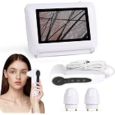 Scalp and Skin Analysis Machine, 5 Inch Digital Scalp Camera with 50x/200x Lenses, Rechargeable Skin Health Detection Use for Home, Spa and Salon