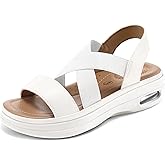 mysoft Women's Comfortable Walking Sandals Air Cushion Sport Slingback Elastic Band Platform Shoes