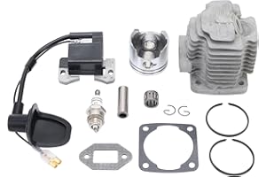 GOOFIT 44mm Big Bore Cylinder Top End Kit for 2 Stroke 47cc 49cc Mini Quad Pocket Bike Chain Saw