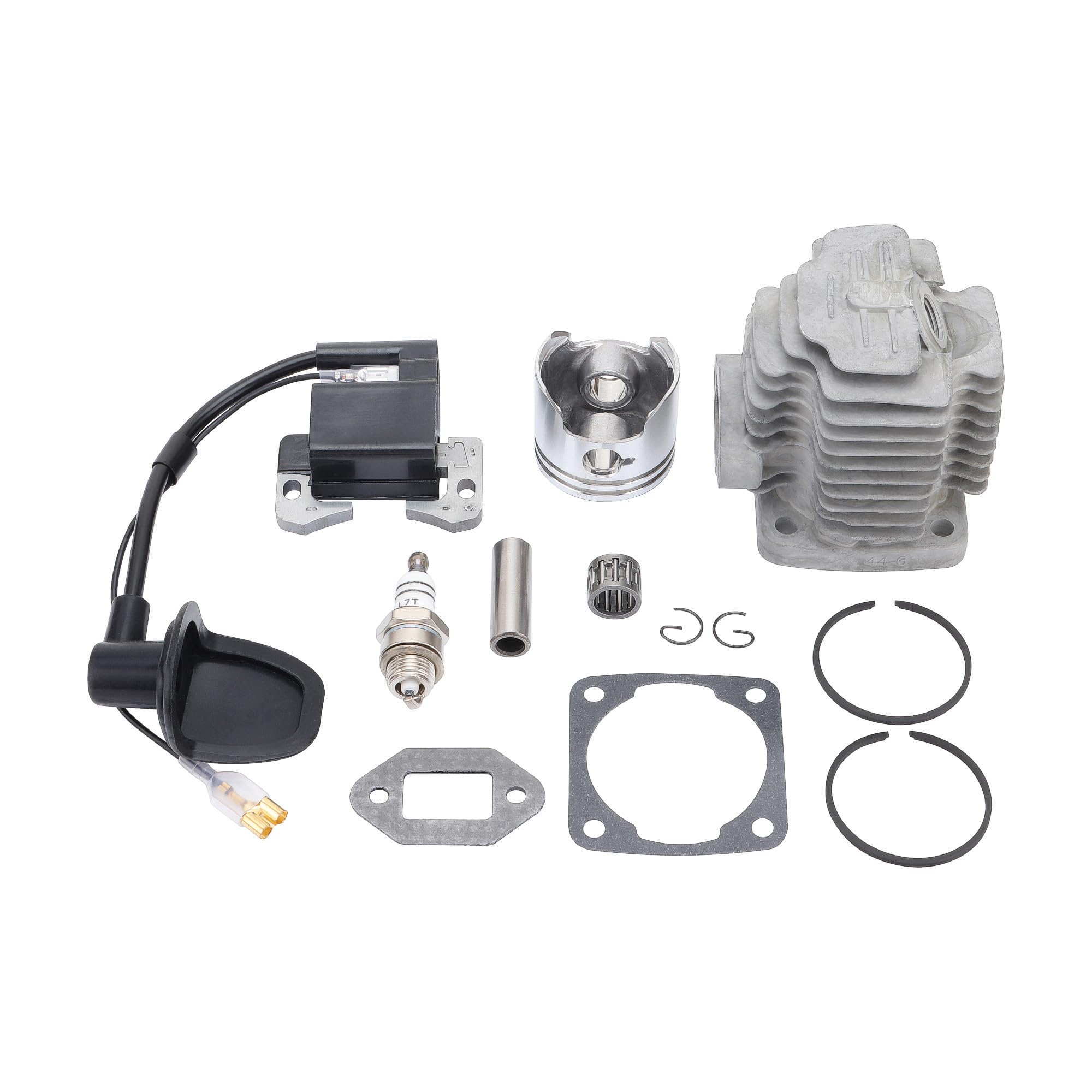 GOOFIT 44mm Big Bore Cylinder Top Kit Replacement for 2 Stroke 47cc 49cc Mini Quad Pocket