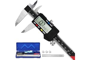 Simhevn Electronic Digital Calipers, inch and Millimeter Conversion,LCD Screen displays 0-6" Caliper Measuring Tool, Automati