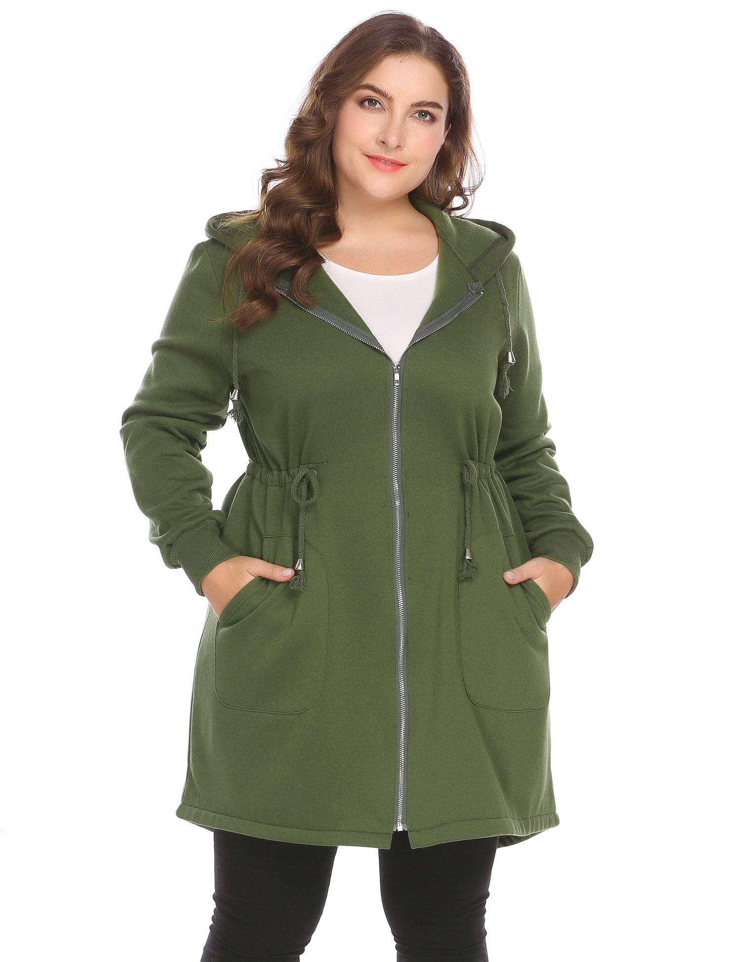 women's plus zip up hoodies