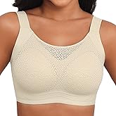 Xcutting Lace Women's Seamless No Underwire Bra Soft Wireless Comfort Bralettes Full Coverage Bralette Everyday T-Shirt Bra