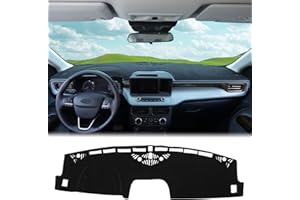 Aunginsy Car Dashboard Cover Mat Compatible with Ford Maverick 2022-2026, Pickup Dashboard Dash Cover Nonslip Black Mat Sun P