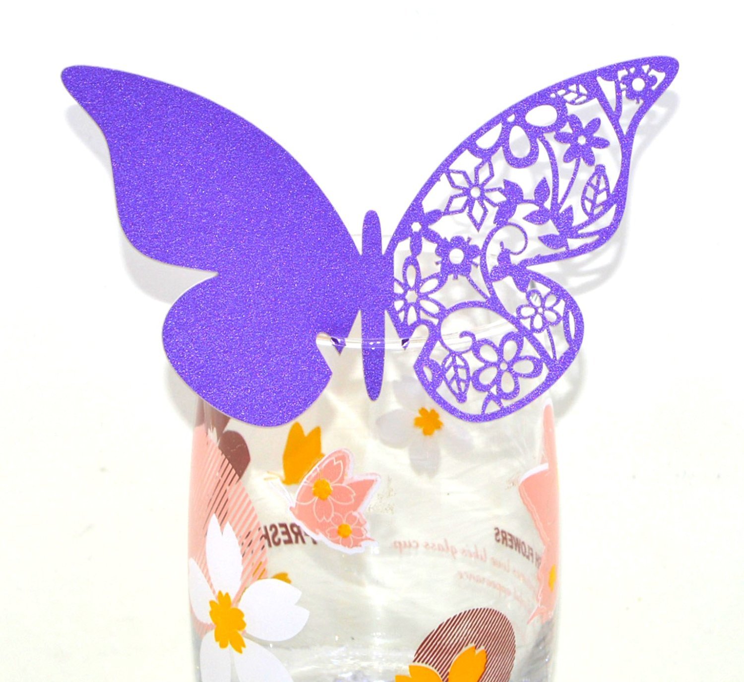 50 pcs Butterfly Wedding Place Name Table Card?(Purple)